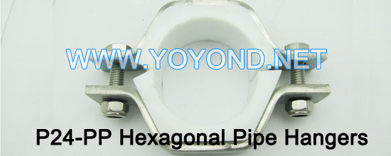3A-P24-PP Hexagonal Pipe Hangers With Hex PP Inserts